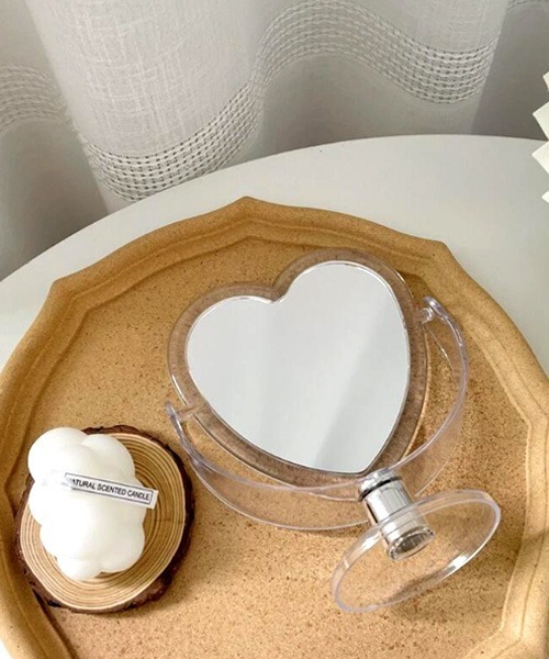 TONE SELECT GOODS 鏡 「urge select」ハート クリア 卓上ミラー