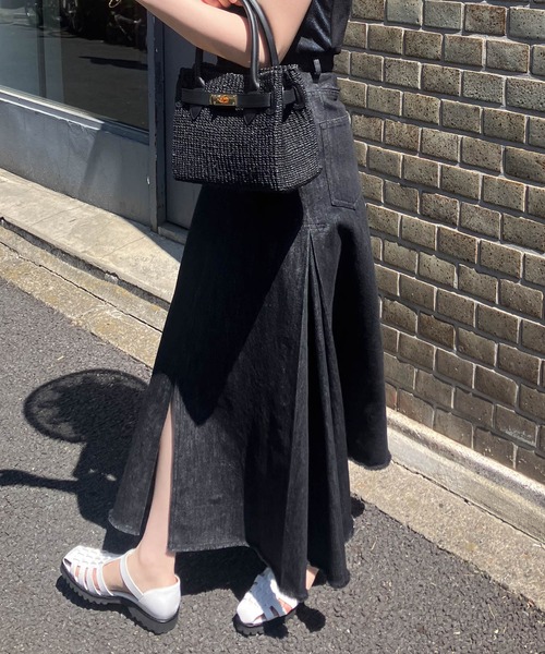 Audrey and John Wad ロングプリーツスカート Audrey and John Wad スカート チュールプリーツロングスカート