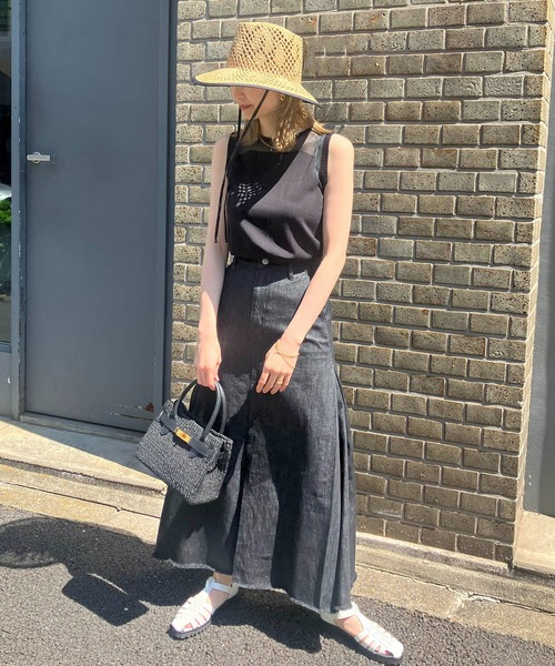 Audrey and John Wad ロングプリーツスカート Audrey and John Wad スカート プリーツフレアロングスカート