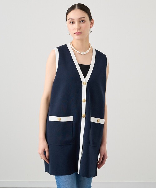 ANAYI（アナイ） ベスト ジレ ハイツイスト配色ジレ レディース
