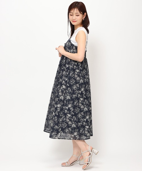 MISCH MASCH ワンピース 2024春夏新作エンボスプリントキャミ