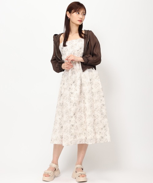 MISCH MASCH ワンピース 2024春夏新作エンボスプリントキャミ