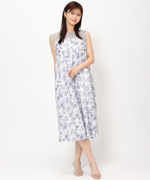 MISCH MASCH ワンピース 2024春夏新作エンボスプリントキャミ