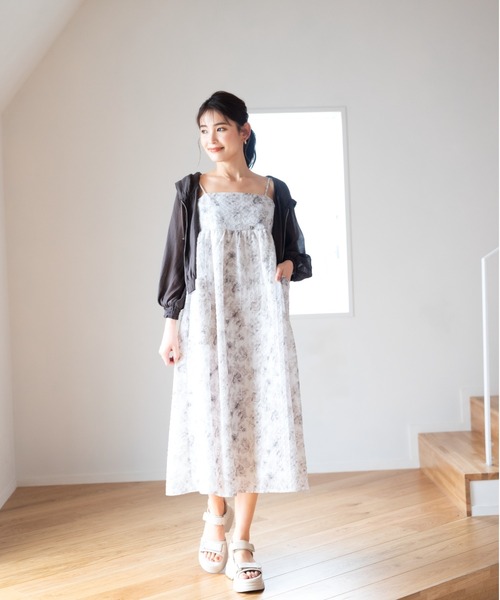 MISCH MASCH ワンピース 2024春夏新作エンボスプリントキャミ