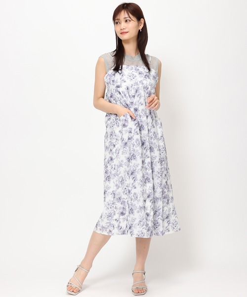 MISCH MASCH ワンピース 2024春夏新作エンボスプリントキャミ