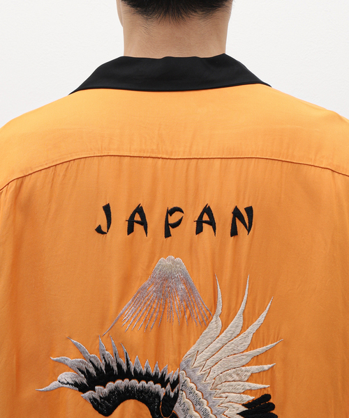 東洋テイラー　オレンジ色 ボタンシャツ 日本 鷲刺繍 TAILOR TOYO シャツ / テーラー東洋 SUKA SHIRTEAGLE TT39301
