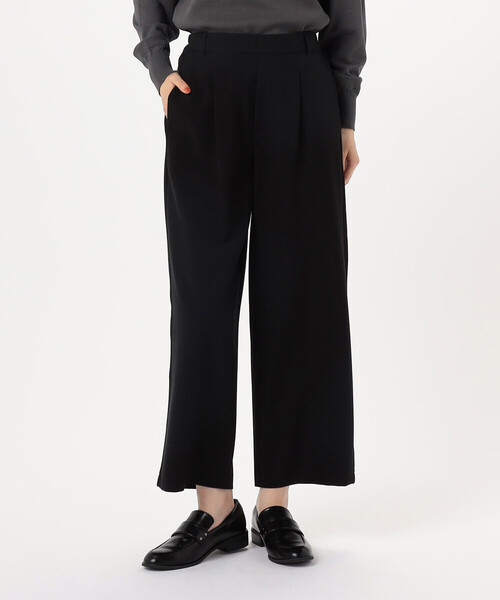ワイドパンツ パンツ 「美しいベーシックパンツ」ポリエステルレーヨン