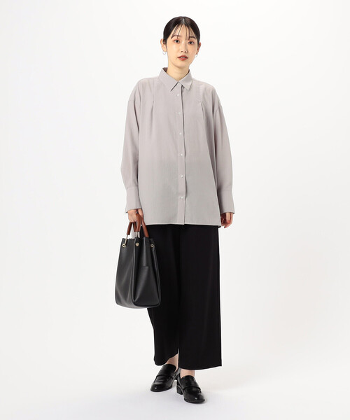 ワイドパンツ パンツ 「美しいベーシックパンツ」ポリエステルレーヨン