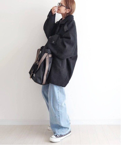 ✨美品✨コーチ　ピーコート　ヘリンボーン　チャコールグレー OUTER | Cour Carre an ONLINE STORE ✨美品✨コーチ ピーコート