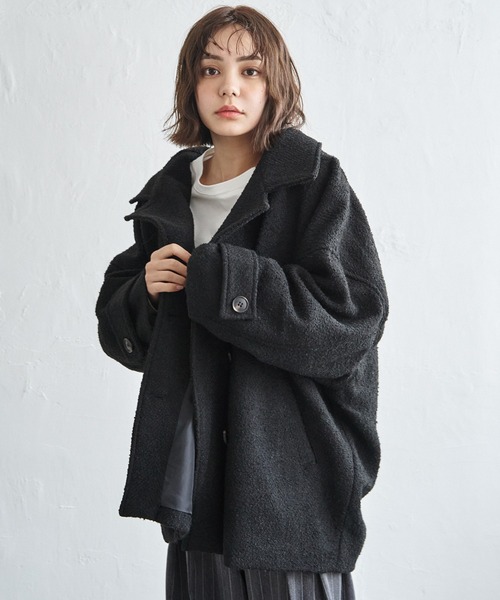 黒 ピーコート　ヨシポジティブ notch. ピーコート pコート 「 notch.by yui 」Re arrival 2025AW