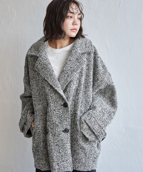 ノッチ　ピーコート pコート「 notch.by yui 」ヘリンボーン notch. ピーコート pコート 「 notch.by yui 」Re arrival 2025AW
