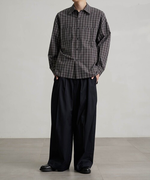 PUBLIC TOKYO シャツ オーガニックコットンチェックシャツ メンズ