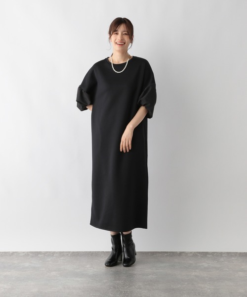 GLOBAL WORK ワンピース ライトクッションパフスリーブ