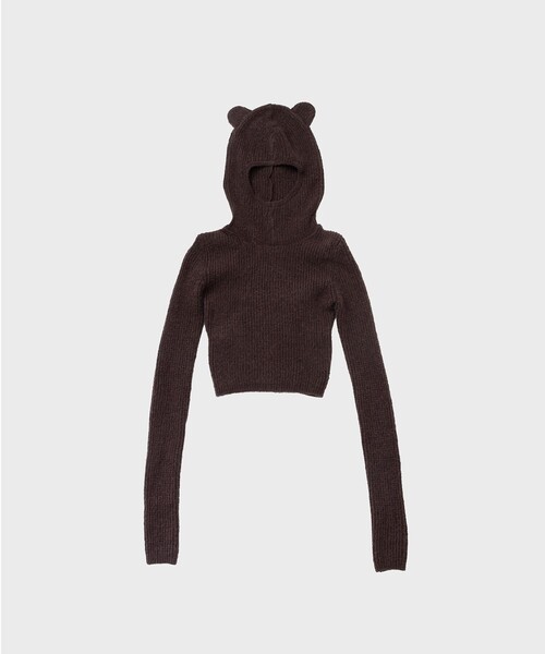 ニット セーター 「BASICKS/ベーシックス」Bear Balaclava Knit/ベアフーディー レディース