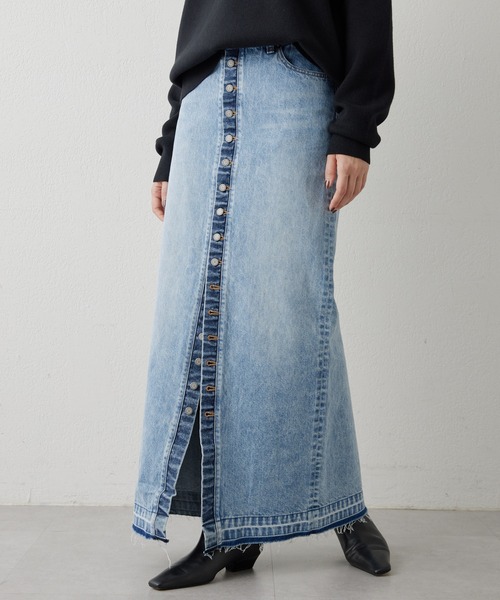 Whim Gazette（ウィム ガゼット） デニムスカート ボタンデニム