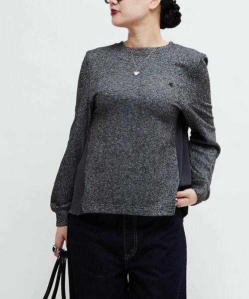 トレーナー スウェット BACK GATHER DOCKING GLITTER SWEAT レディース CONVERSE TOKYO トレーナー スウェット BACK GATHER DOCKING