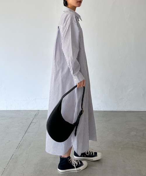 DOUX ARCHIVES シャツワンピース ストライプシャツワンピース