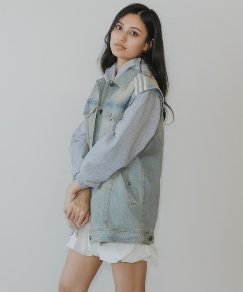 adidas デニムジャケット DENIM JACKET レディース adidas（アディダス）の「デニムジャケット [DENIM JACKET