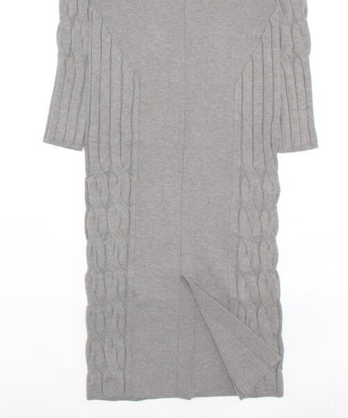 UN3D.（アンスリード） ニットワンピース 38 グレー レディース