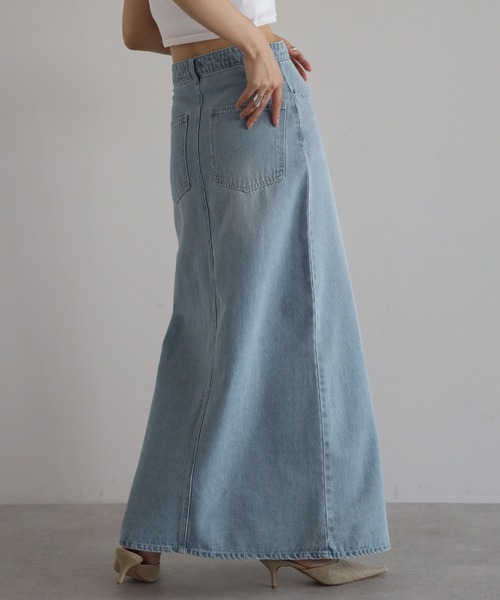 ENC デニムスカート front slit denim skirt / フロントスリット