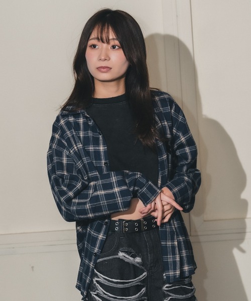MAHF Vネックオーバーシャツ XXL ブラック MAHF Vネックオーバー