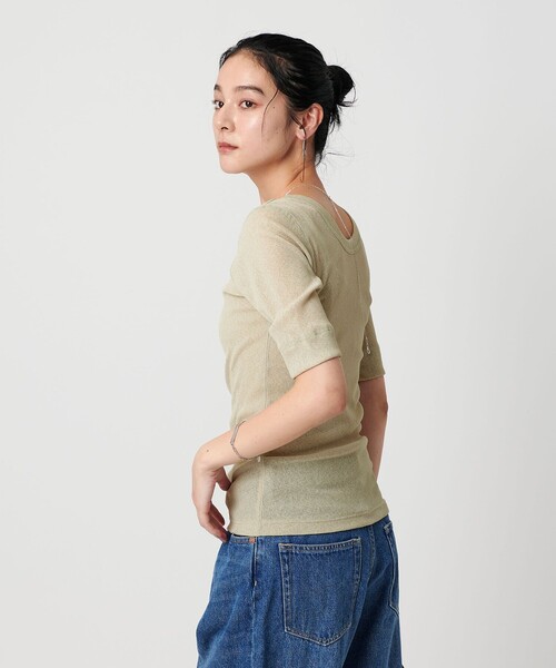 tシャツ コンパクト テレコカットソープルオーバー -2WAY- レディース