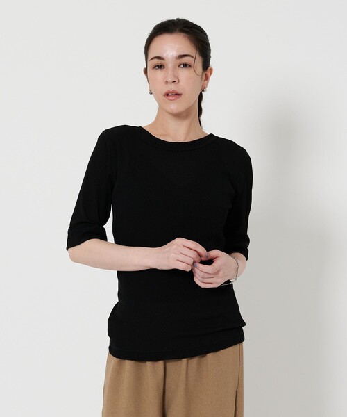 tシャツ コンパクト テレコカットソープルオーバー -2WAY- レディース