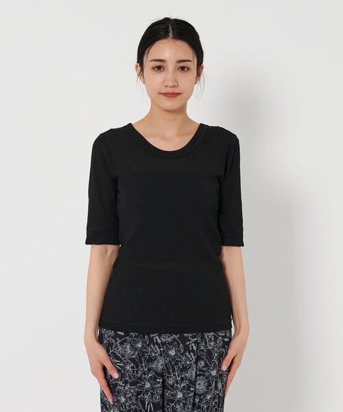 tシャツ コンパクト テレコカットソープルオーバー -2WAY- レディース