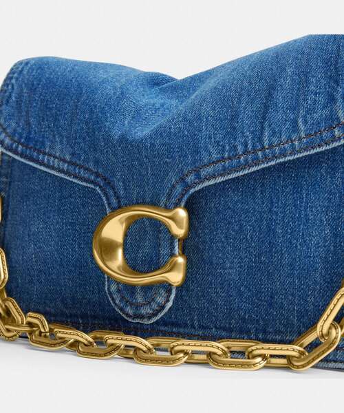 COACH Tabby チェーン ショルダーバッグ パッチワーク デニム タビー ショルダー バッグ 26・パッチワーク キルティング