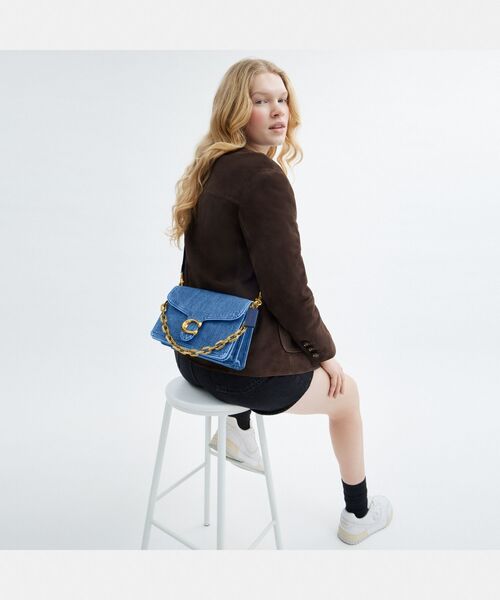 【Coach】ウォッシュドデニム チェーンタビーショルダーバッグ30 COACH ショルダーバッグ バッグ チェーン タビー ショルダー
