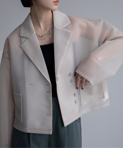 【casual×ショート丈で可愛さ抜群♡】DIOR ジャケット 0 x ones：〈手洗い可能〉ショート シアー ジャケット｜ SHIPS