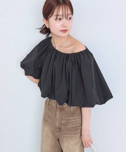 mystic バルーンブラウス mystic ブラウス シャツ バルーンブラウス レディース