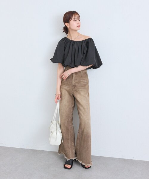 mystic バルーンブラウス オフホワイト FREEサイズ mystic（ミスティック）の「バックシャンバルーンブラウス