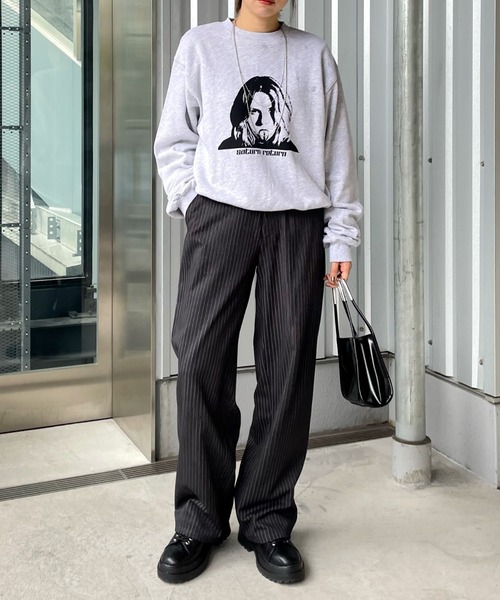 [WHO'S WHO gallery] тренировочный cut and sewn LARGE серый женский 