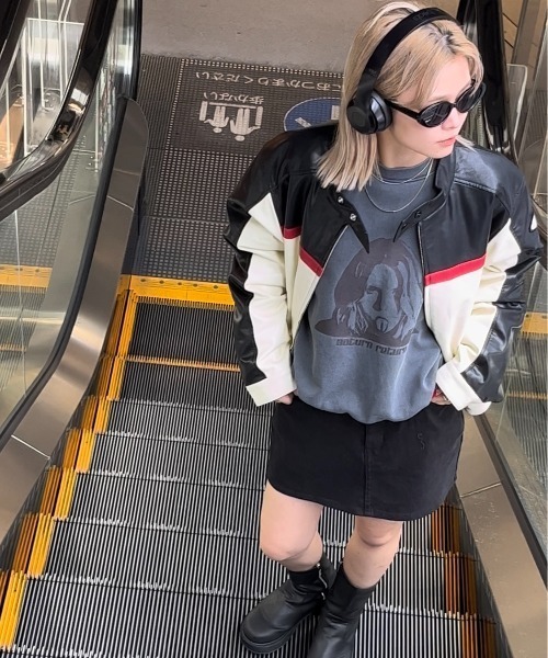 [WHO'S WHO gallery] тренировочный cut and sewn LARGE серый женский 