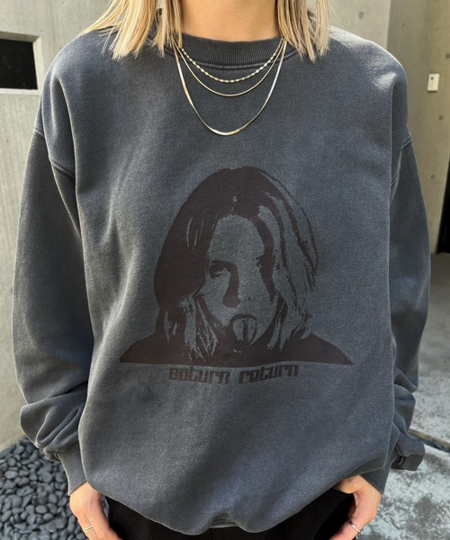 [WHO'S WHO gallery] тренировочный cut and sewn LARGE серый женский 