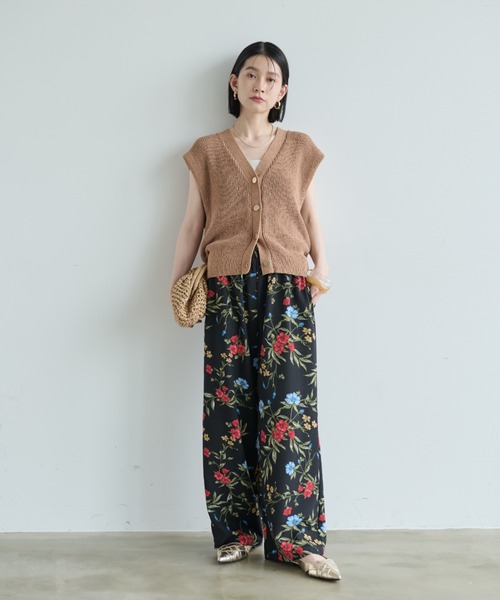 ♬•*¨*•. シェリーページ•*¨*•.¸♬︎ Shelly island パンツ フラワープリントイージーパンツ