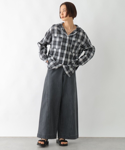 LEPSIM｜チェック羽織りフーディー | Rakuten Fashion(楽天