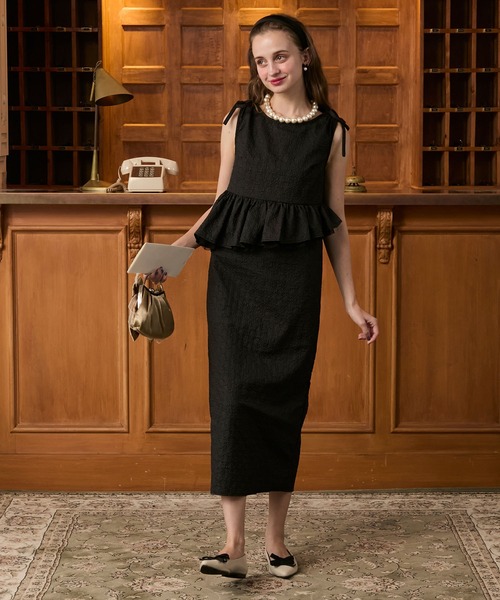 BONLECILL noir ドレス 「BONLECILL noir」2wayショルダードロスト