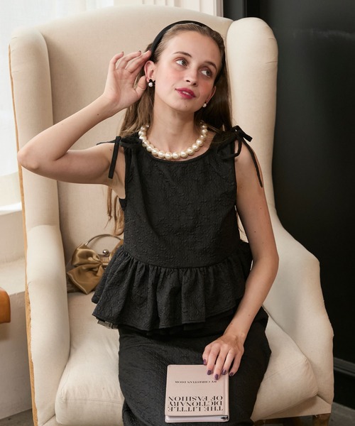 BONLECILL noir ドレス 「BONLECILL noir」2wayショルダードロスト