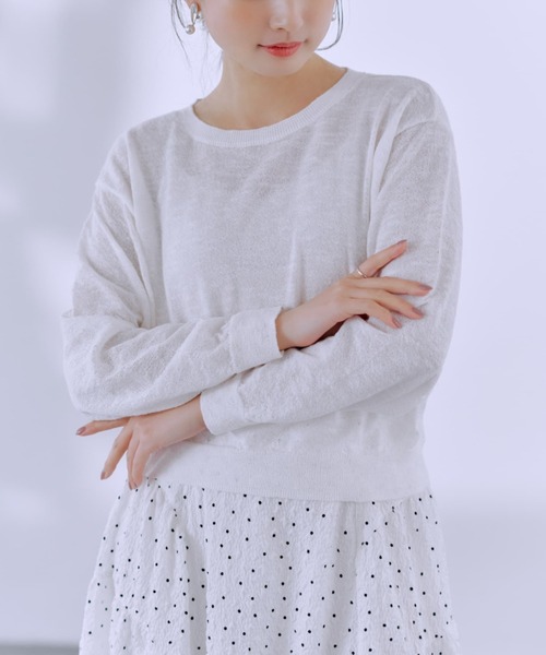 ニット セーター スムージースラブシアーニット 「低身長・小柄女性」 レディース