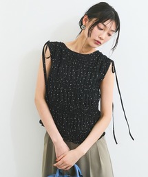 ブラウス シャツ コンパクトシャーリングブラウス レディース VIS ブラウス シャツ プリーツシアーシャーリングブラウス