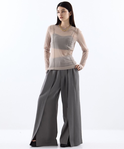UJOH サイドスリットパンツ UJOH パンツ 「UJOH/ウジョー」「STUDIOUS別注」Slit Wide PNT
