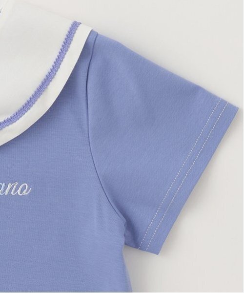 メゾピアノ　シナモロール　セーラー襟付きTシャツ　サイズ110 マイメロディ・シナモロール】セーラー衿つきTシャツ(100cm サックス