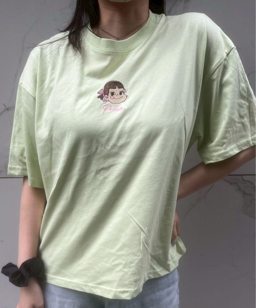 新品未使用　ペコちゃん　Tシャツ    半袖　メッシュ生地　Lサイズ sanrio tシャツ 「ペコちゃん/PEKO」天竺 WIDEシルエット
