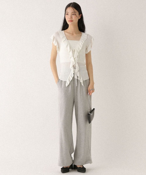 Heather（ヘザー） ニット セーター フリルノースリーブニット 497356