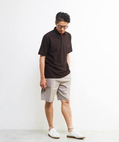 MEN'S MELROSE ポロシャツ カルキュロメッシュスッキパーポロシャツ