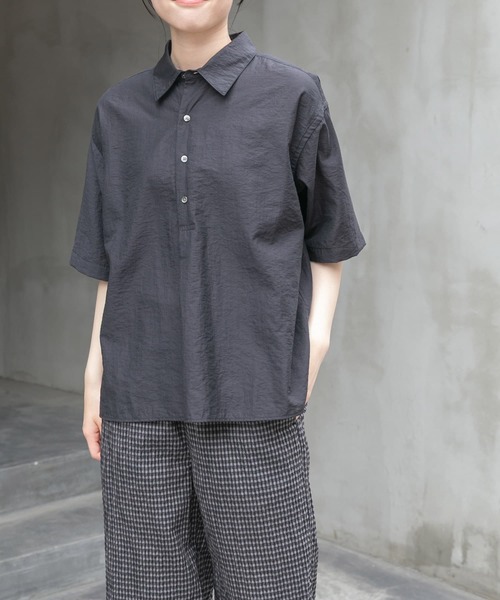 ブラウス シャツ FORK＆SPOON　Nylon Woolプルオーバーシャツ レディース