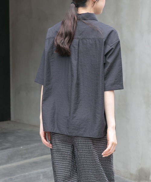 FORK&SPOON ブラウス シャツ FORK＆SPOON Nylon Woolプル