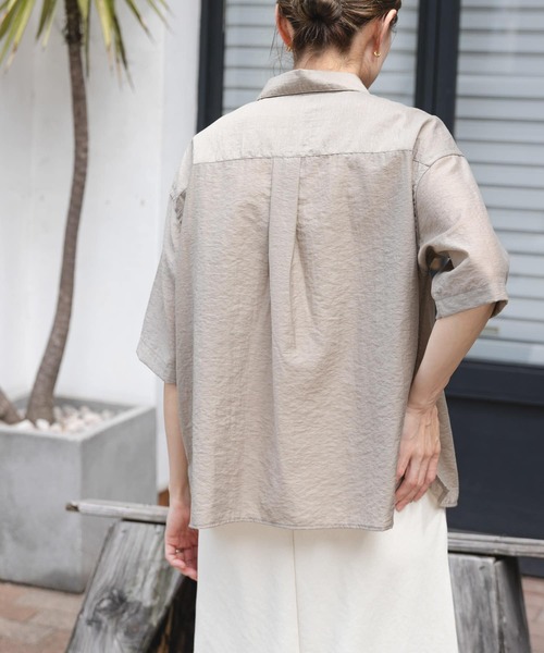 FORK&SPOON ブラウス シャツ FORK＆SPOON Nylon Woolプル